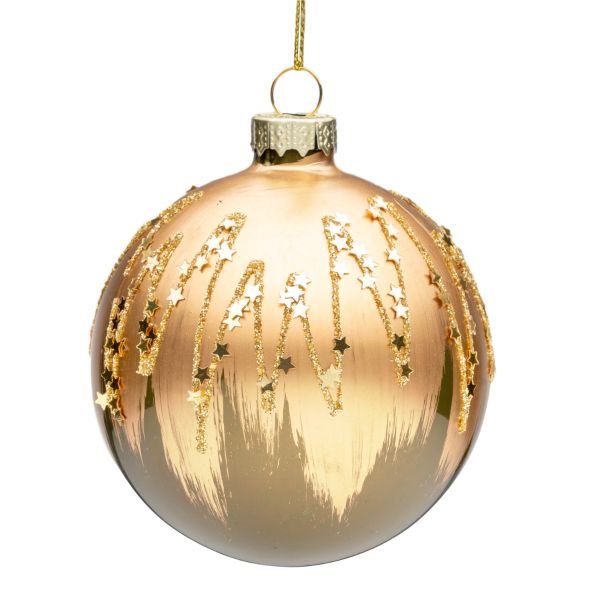 Pallina di Natale in vetro Golden Dress Trail of the Stars 8 cm