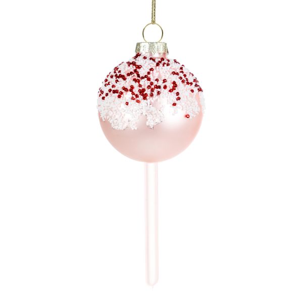 Addobbo Natalizio Pink Christmas Ball Popsicle 14 cm