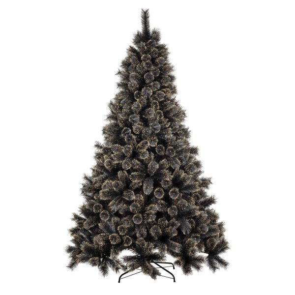 Albero di Natale nero e oro Elgon-180 cm