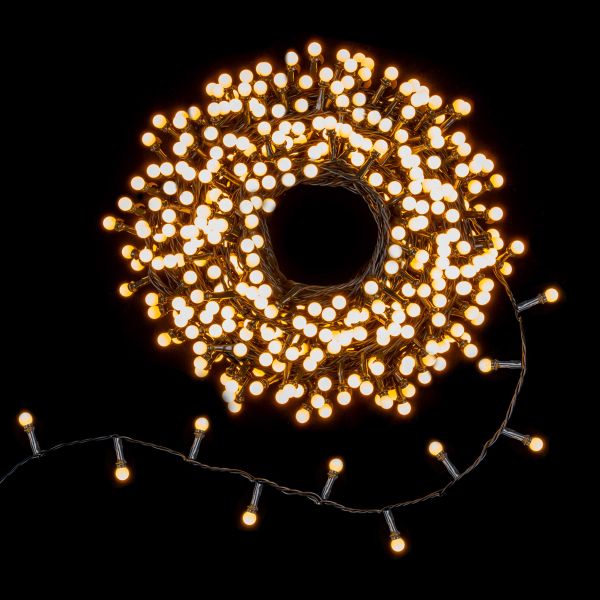 Catena luminosa Lyra 500 Led Ball 25 Mt-Bianco Caldo