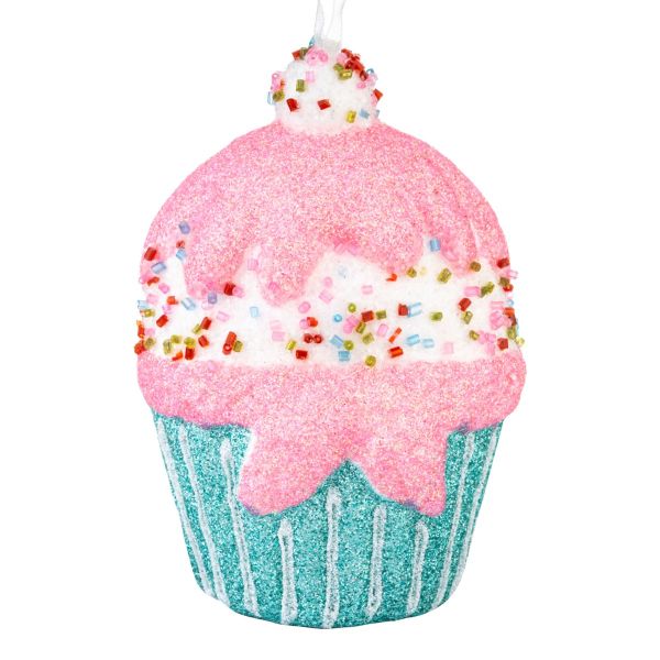 Addobbo Natalizio Sweet Pink Shell Cupcake 12 cm