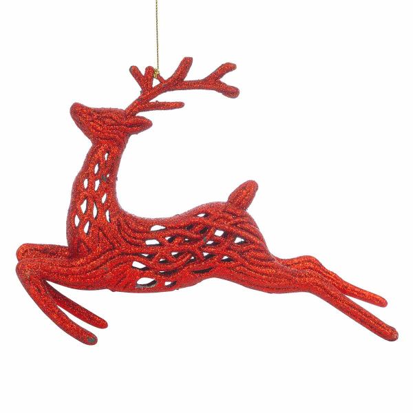 Addobbo Natalizio Red Running Reindeer 15 cm