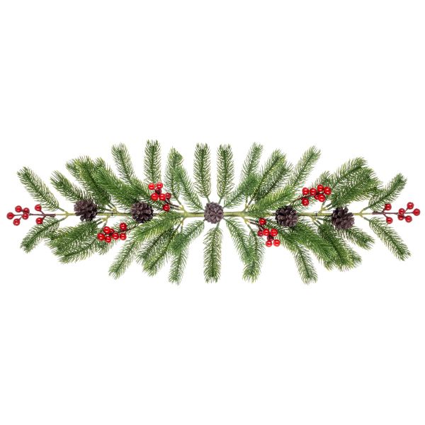 Decorazione Natalizia verde abete Pine Cone Bow 73 cm