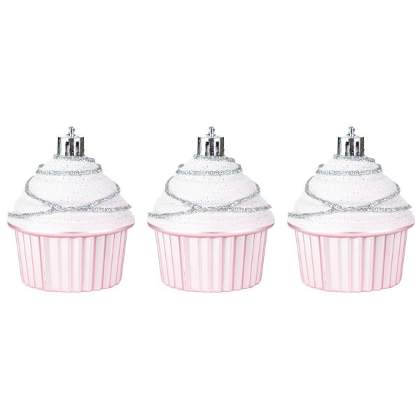 Addobbo Natalizio Three Cream Cupcakes 6 cm