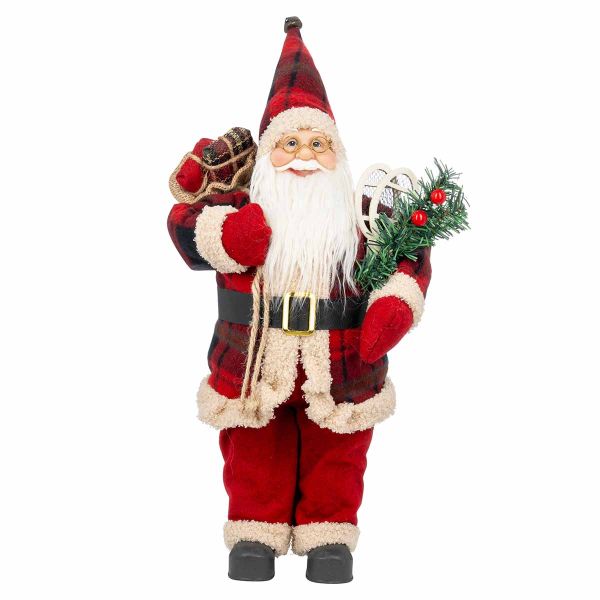 Babbo Natale sul Sentiero degli Abeti Incantati 50 cm