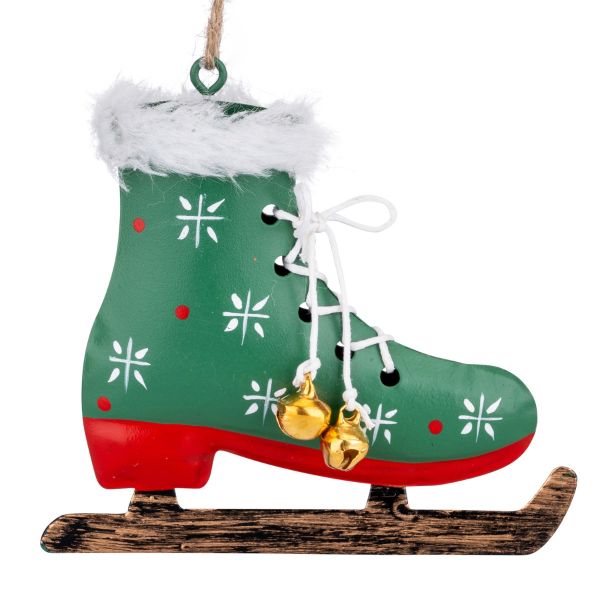 Addobbo Natalizio Magic Green Ice Skates 10 cm