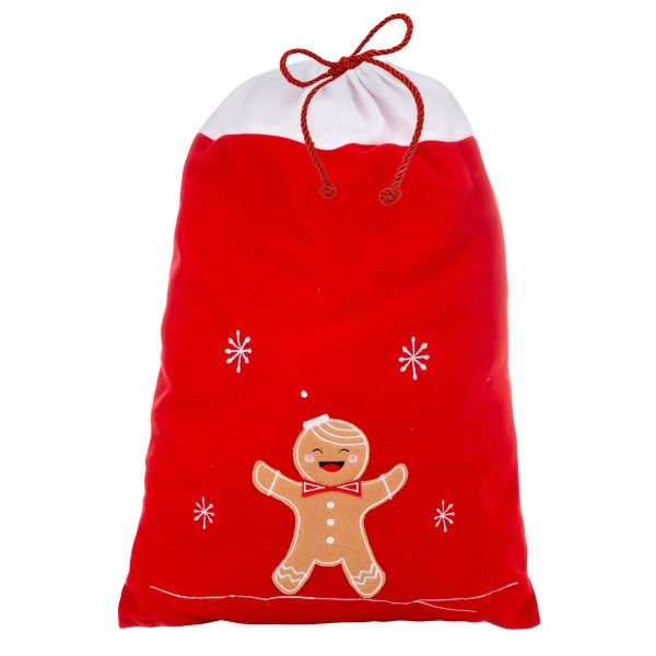 Sacco di Babbo Natale hello gingerbread 68 cm