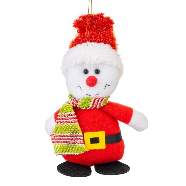 Addobbo Natalizio rosso Snowman Announcement 16 cm