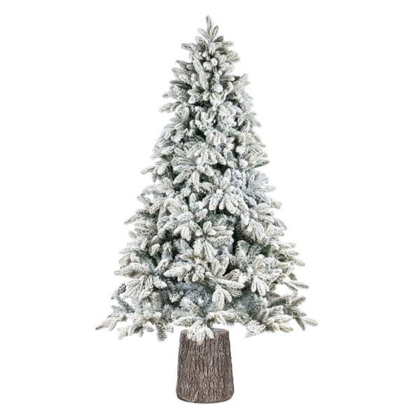 Albero di Natale innevato artificiale con tronco Nordend-210 cm