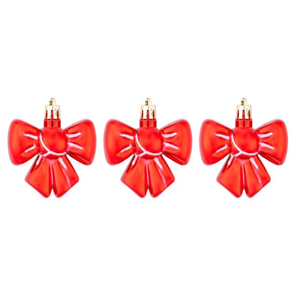 Addobbo Natalizio Fashion Red Ice Cream Bows 7 cm