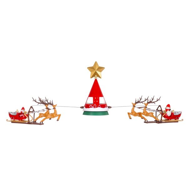 Puntale per Albero di Natale Christmas Tree with Sleighs 26 cm