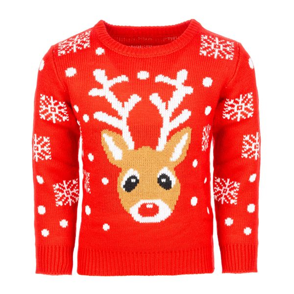 Maglione Natalizio per bambini Snowstorm Reindeer