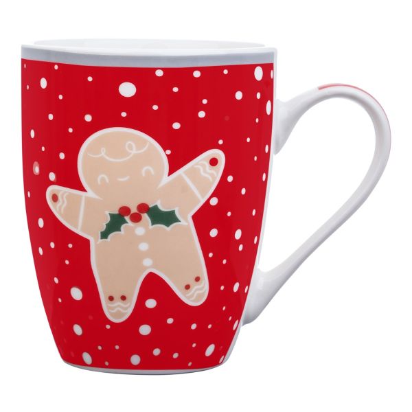 Tazza Natalizia in ceramica Gingerbread Man Under the Snow 340 ml