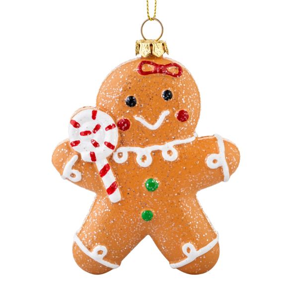 Addobbo Natalizio Joust Lollipop Gingerbread Man 12 cm