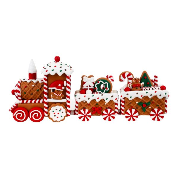 Trenino di Natale Walking with Gingerbread 34 cm