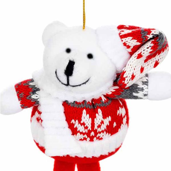 Addobbo Natalizio Christmas Polar Bear 28 cm